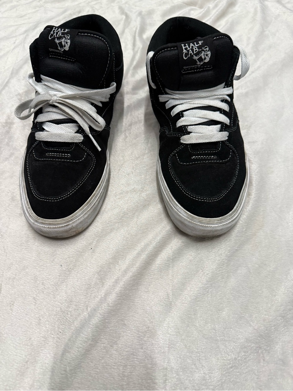 Vans Black and White Half Cab Skate Shoes